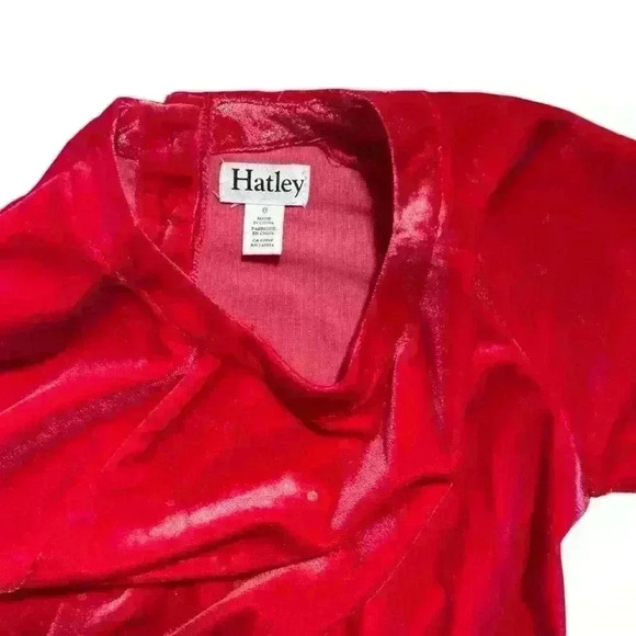 Hatley Girls Holiday Stars Crushed Velour Dress Size 6 - Picture 4 of 6